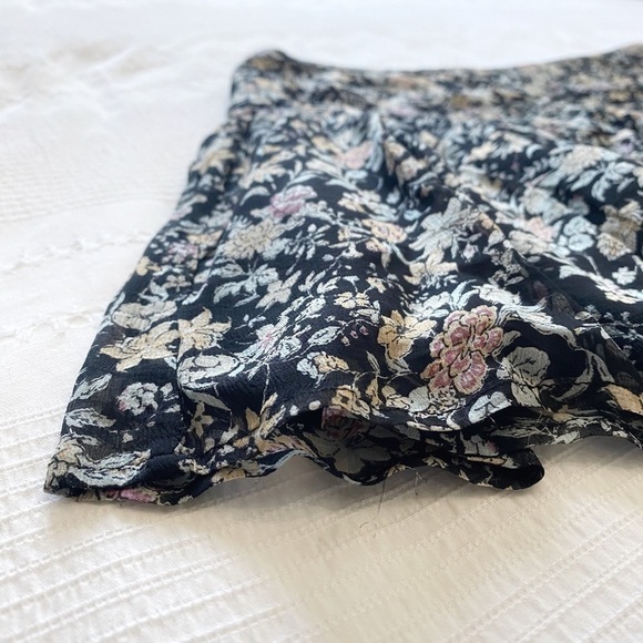 WINTER KATE 100% SILK FLORAL LOW RISE FLUTTER RUFFLE MINI SKIRT - M - Picture 7 of 8